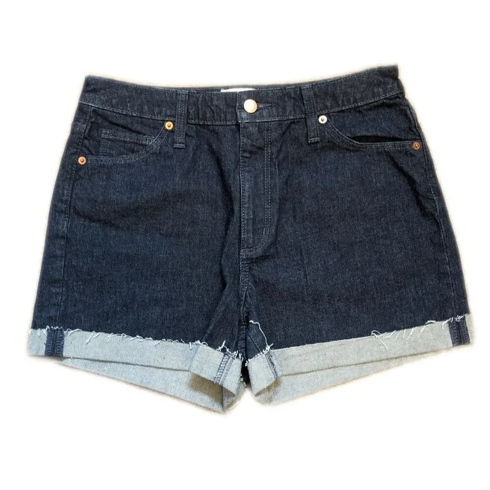 Universal Thread 99% cotton denim cutoff shorts Vintage Midi dark wash 8